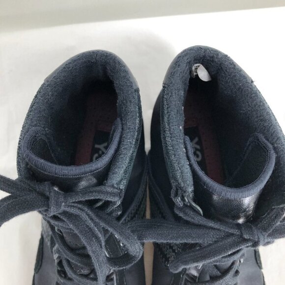 Y-3 Adidas Yohji Yamamoto black & red women hi top sneakers suede trim size 7 - Picture 8 of 12
